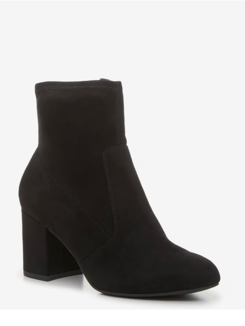 Kelly & Katie Black Suede Block Heel Ankle Boot